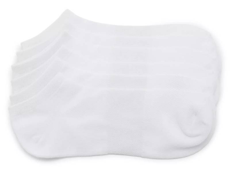 White No Show Socks - 6 Pack