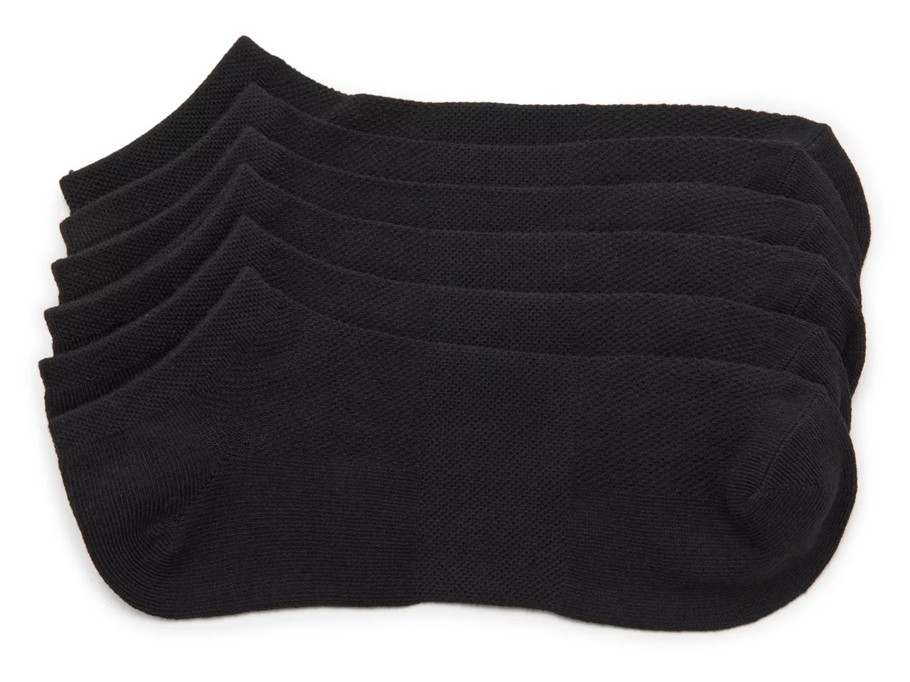 Black Men's No Show Socks - 6 Pack