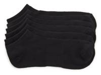 Black Men's No Show Socks - 6 Pack Black view