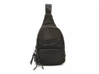 Nylon Sling Backpack Black view