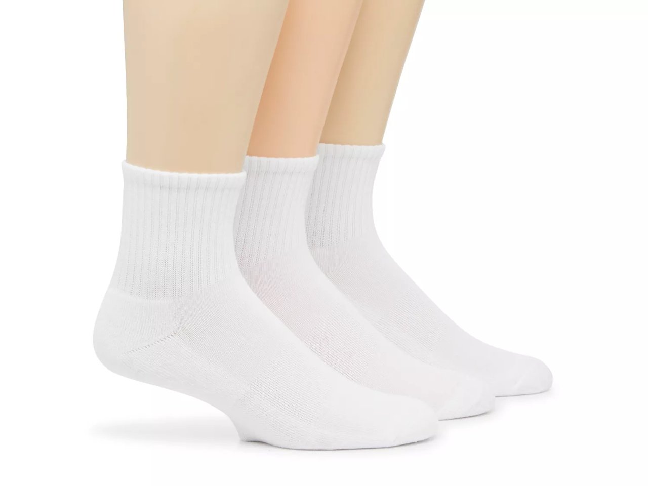 Mix No. 6 White Extended Size No Show Socks - 6 Pack