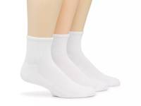 White Extended Size No Show Socks - 6 Pack White view