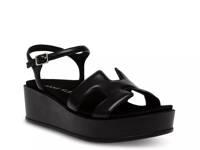 Virginia Wedge Sandal Black view