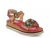 Onyx Wedge Sandal Red Multicolor view
