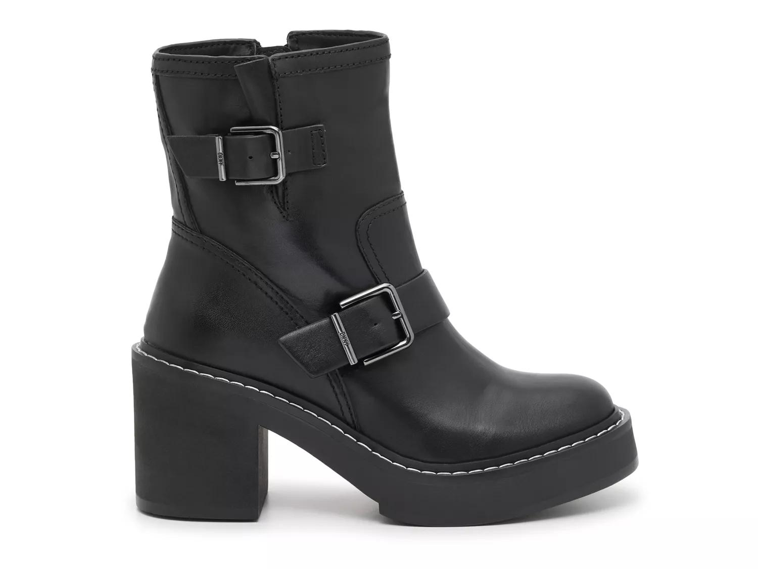 9 黒 長靴 スチールシャンク DKNY