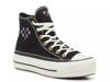 Chuck Taylor High-Top Platform Sneaker - Women's Black/Hot Pink/Grey Stitching view