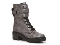 Basia Combat Boot Silver Metallic view