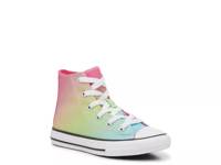 Chuck Taylor All-Star Hyper Bright High-Top Sneaker - Kids' Triple Cyan/Rainbow Ombre view