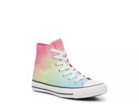 Chuck Taylor All-Star Hyper Bright High-Top Sneaker - Kids' Triple Cyan/Rainbow Ombre view