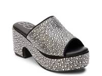 Terry Platform Sandal Black view