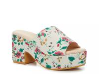 Terry Platform Sandal Floral Print view