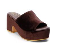 Terry Platform Sandal Chocolate Velvet view