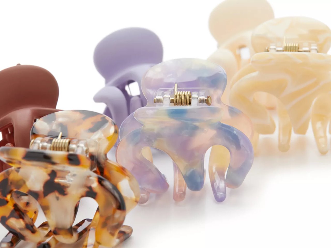 Mini Claw Hair Clip Set - 6 Pack