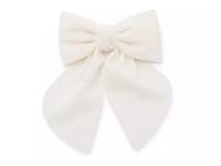 Textured Bow Hair Clip Ivory view