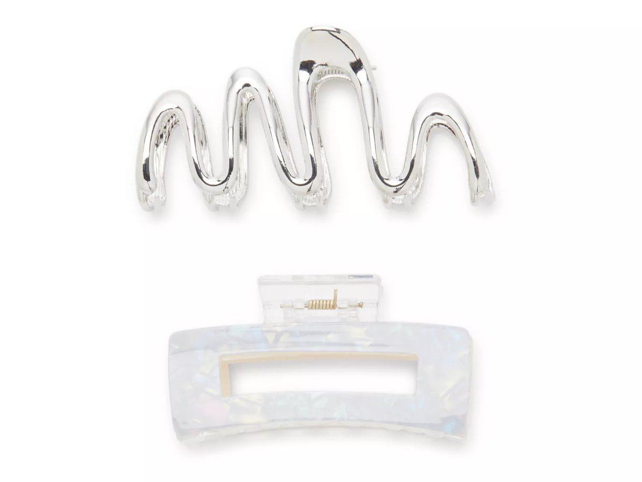 Squiggly Claw Hair Clip Set - 2 Pack