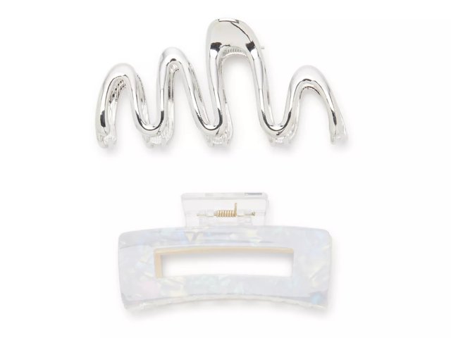 Squiggly Claw Hair Clip Set - 2 Pack
