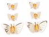 Mini Butterfly Hair Clips Set - 6 Pack Gold Metallic view