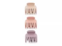 Double Medium Claw Hair Clip Set - 3 Pack Lilac/Beige/Pink view