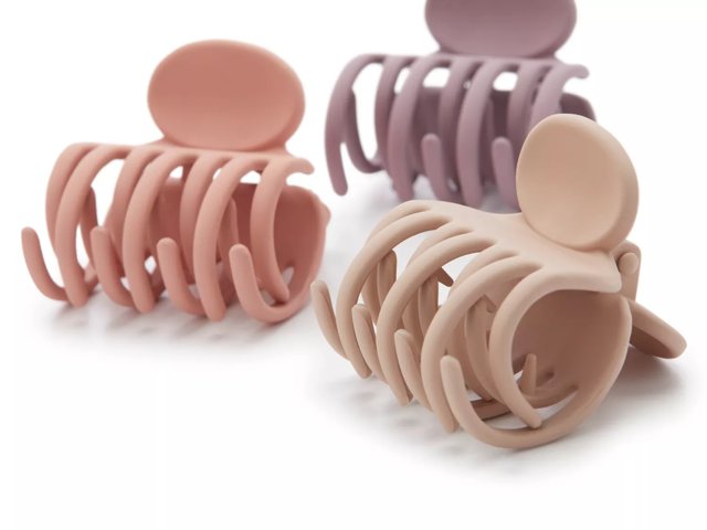 Double Medium Claw Hair Clip Set - 3 Pack