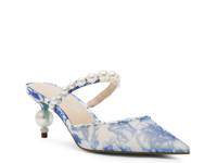 Zane Mule Blue Floral Print view