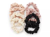 Skinny Elastic Scrunchie Set - 8 Pack Blush/Ivory/Black view