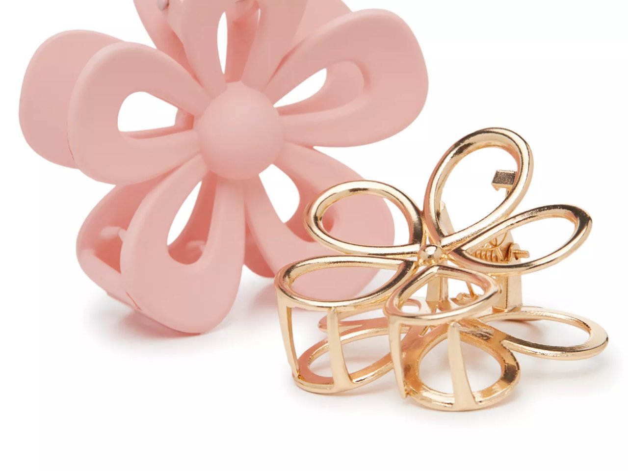 Flower Outline Hair Clips - 2 Pack