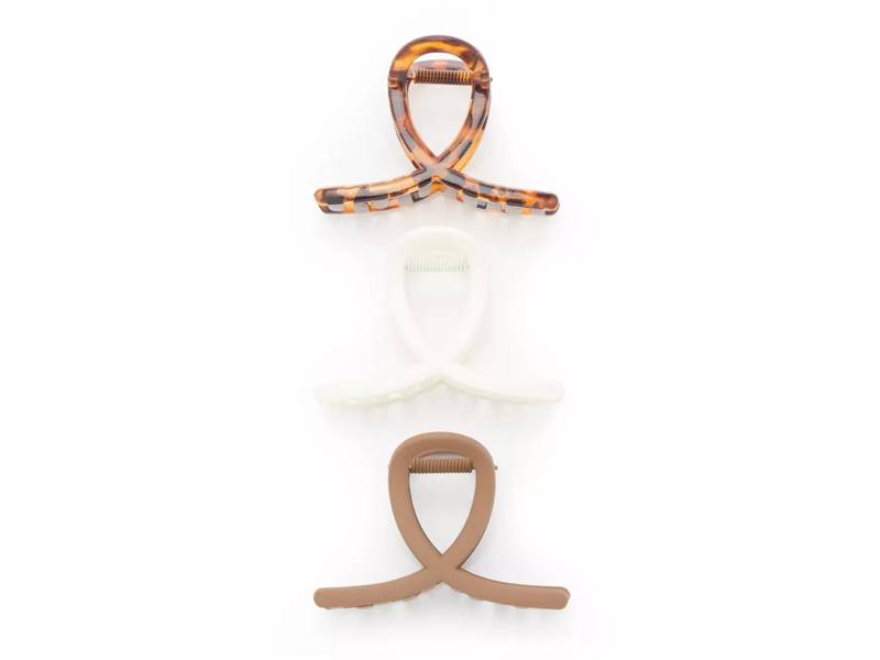 Mini Loops Hair Claw Clips Set - 3 Pack