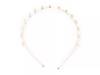 Faux Pearl Headband Gold Metallic/White view