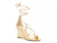 Valren Wedge Sandal Gold Metallic Croc Print Synthetic view