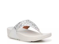 Lulu Glitzy Wedge Sandal Silver Metallic view