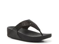 Lulu Glitzy Wedge Sandal Black view