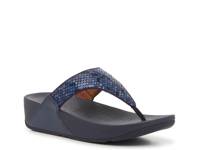 Lulu Glitzy Wedge Sandal Navy view