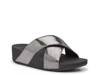 Lulu Shimmer Wedge Sandal Black view
