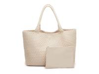 Woven Tote & Wallet Off White view