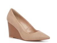 Harlain Wedge Pump Mink Taupe Fabric view