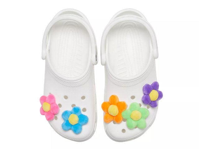 Plush Flower Power Jibbitz Set - 5 Pack