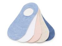 Denim No Show Liners - 5 Pack Blue/Beige/White view