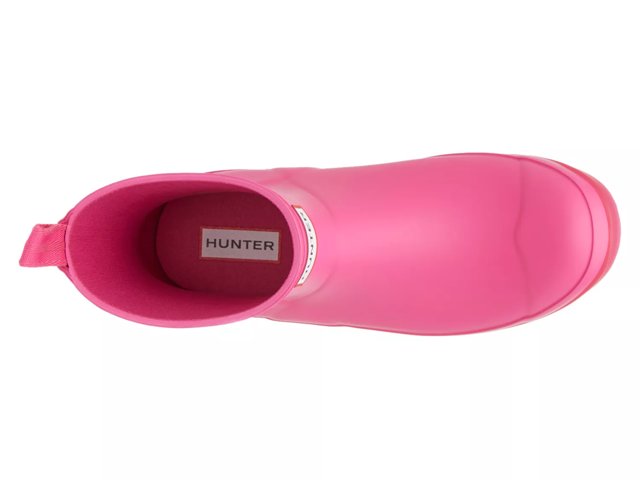 HUNTER ピンク ラバーショートブーツ HUNTER Original Play Short Waterproof Rain Boot - Women's - Free