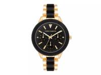 Coin Edge Bezel Watch - FINAL SALE Black/Gold Metallic view