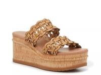 Skylar Wedge Sandal Natural Tan/Cork Heel view