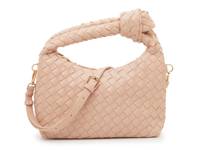 Woven Knotted Hobo Bag Rose Pink view