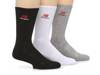 Cushion Men’s Crew Socks - 3 Pack Black/White/Grey view