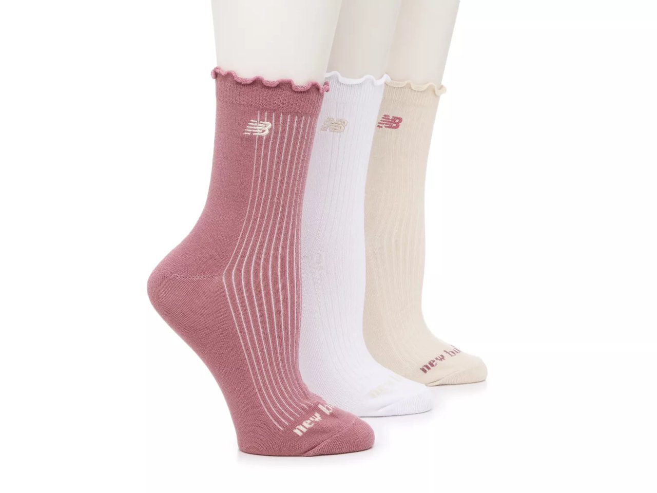 Lightweight Mid Ruffle Women’s Crew Socks – 3 Pack