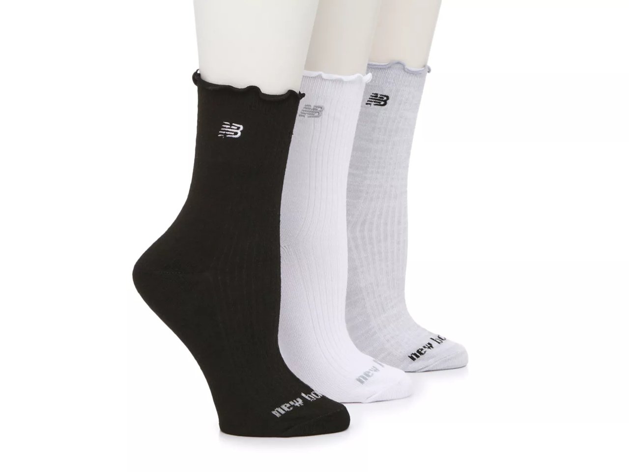 Lightweight Mid Ruffle Women’s Crew Socks – 3 Pack
