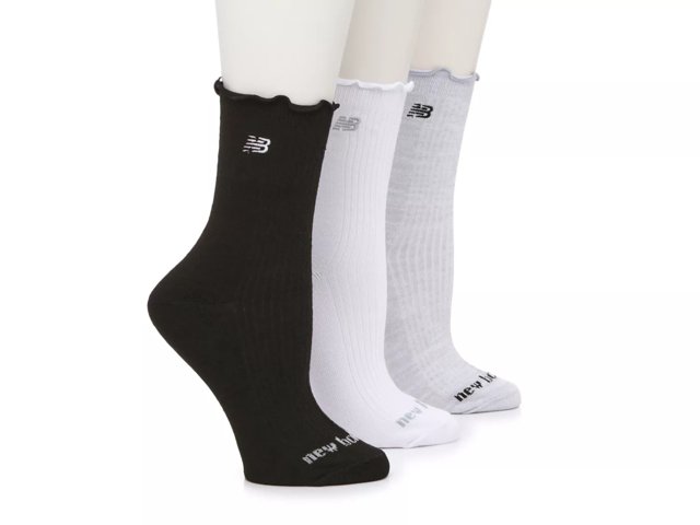 Lightweight Mid Ruffle Women’s Crew Socks – 3 Pack