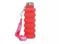 Collapsible 17-Oz. Water Bottle Red/Fuchsia Tie Dye Strap view