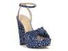 Immie Platform Sandal Blue Leopard Print view