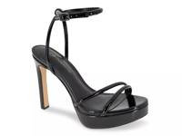 Kendi Platform Sandal Black Patent view