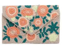 Floral Beaded Clutch Grey/Multicolor Floral view