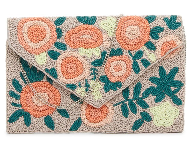 Floral Beaded Clutch